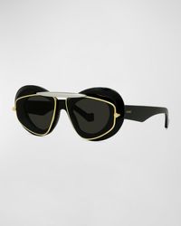 Loewe - Wing Double-Frame Geometric Sunglasses - Lyst