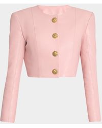 Balmain - Leather Jacket - Lyst