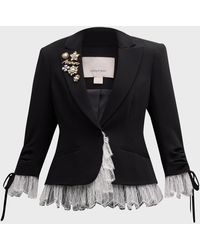 Cinq À Sept - Le Petit Lace And Brooch Roxie Blazer - Lyst