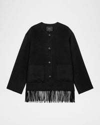 Rails - Tomoko Fringe Wool-Blend Jacket - Lyst