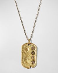 John Varvatos - Distressed Dog Tag Two-Tone Pendant Necklace - Lyst