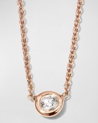 Roberto Coin - 18k Gold Single Diamond Necklace - Lyst