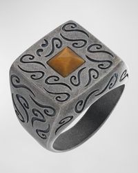 Marco Dal Maso - Ara Square Engraved Ring - Lyst