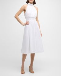 Veronica Beard - Kinny High-Neck A-Line Midi Dress - Lyst