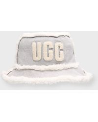 UGG - Logo Fleece Bucket Hat - Lyst