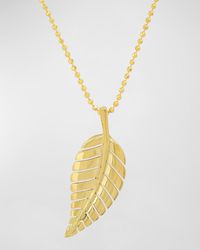 Jennifer Meyer - 18k Yellow Gold Leaf Necklace - Lyst