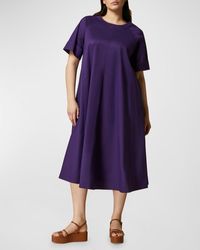 Marina Rinaldi - Plus Size Biagio Cotton Poplin Midi Dress - Lyst