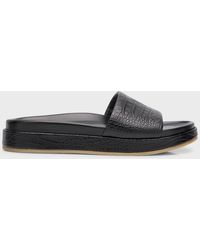 Giuseppe Zanotti - Gz-Indi Brazileiro Croc-Effect Leather Slide Sandals - Lyst