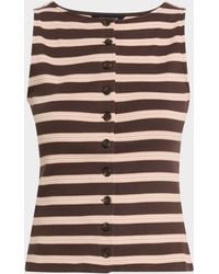 Veronica Beard - Uma Stripe Rib-Knit Vest - Lyst