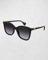 Gucci - Interlocking Logo Acetate Cat-eye Sunglasses - Lyst
