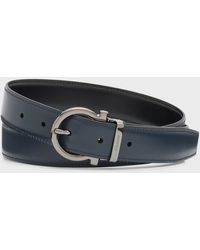Ferragamo - Reversible Leather Gancio Belt - Lyst