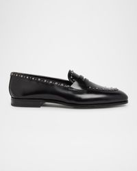 Church's - Onyx Met Studded Leather Penny Loafers - Lyst