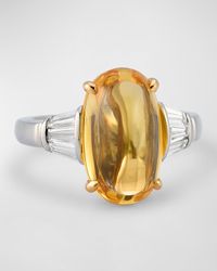 Oscar Heyman - Sapphire And Diamond Ring, Size 6.5 - Lyst
