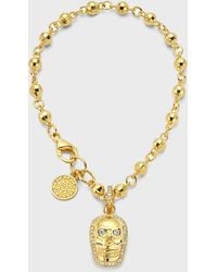Buddha Mama - 20k Small Gold Skull Pendant - Lyst