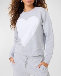 Terez - Rib Heart Classic Cotton Crewneck Sweatshirt - Lyst