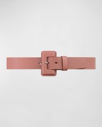 Vaincourt Paris - La Petite Merveilleuse Timeless Leather Belt With Covered Buckle - Lyst