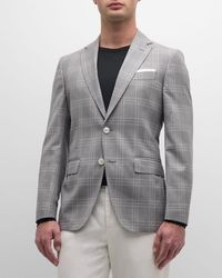 BOSS - Wool Check Two-Button Sport Coat - Lyst