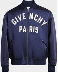 Givenchy - Cotton Satin Zipped Blouson - Lyst