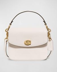 COACH - Pebbled Leather Flap-Top Chain Crossbody Bag - Lyst