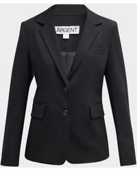 Argent - Copain Single-Breasted Seasonless Wool Blazer - Lyst