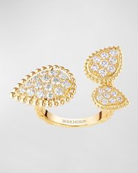 Boucheron - Serpent Bohème 18k Yellow Gold 3-motif Diamond Ring - Lyst