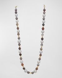 Armenta - 18k Yellow Gold Necklace With Silver Edison Pearls - Lyst