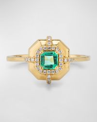 Goshwara - G-Classics' 4Mm Asscher Cut Ring With Diamonds - Lyst