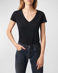 Majestic Filatures - Soft Touch Short-Sleeve V-Neck Tee - Lyst