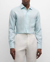 Loro Piana - Andre Long-Sleeve Linen Shirt - Lyst