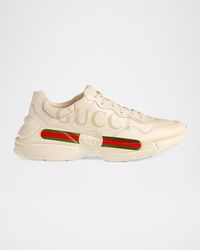 Gucci - Rhyton Logo Leather Sneaker - Lyst