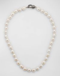 Margo Morrison - Edison Freshwater Pearl Necklace With Diamond Clasp, 18"L - Lyst