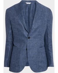 Boglioli - Apos;S Plaid Linen Denim Single-Breasted Blazer - Lyst
