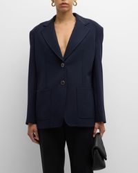 St. John - Stretch Crepe Single-Breasted Suiting Jacket - Lyst
