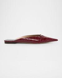 Tom Ford - Croc-Effect Leather Flat Mules - Lyst