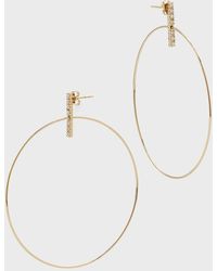 Lana Jewelry - Flawless Diamond Bar Stud Hoop Earrings, 60mm - Lyst
