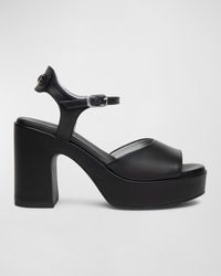 Nero Giardini - Leather Chunky Ankle-Strap Platform Sandals - Lyst