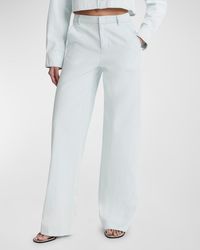Vince - Washed Cotton Wide-Leg Trousers - Lyst