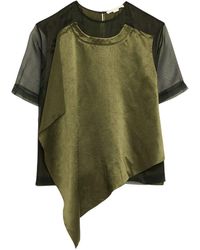 Jason Wu - Organza And Crinkled Satin T-Shirt - Lyst
