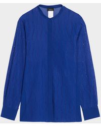 Akris - Wave Broderie Anglaise Button-Down Blouse - Lyst