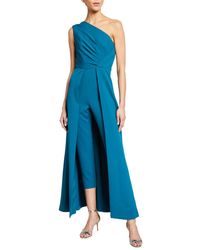 kay unger one shoulder jumpsuit