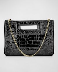 Gigi New York - Willa Croc-Embossed Leather Clutch Bag - Lyst