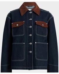 3.1 Phillip Lim - Denim & Corduroy Chore Jacket - Lyst