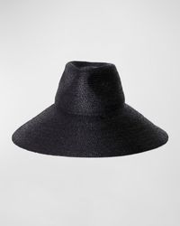 Janessa Leone - Tinsley Packable Raffia Wide-Brim Hat - Lyst
