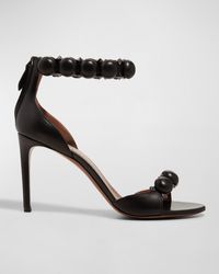 Alaïa - La Bombe Stud Ankle-Wrap Stiletto Sandals - Lyst