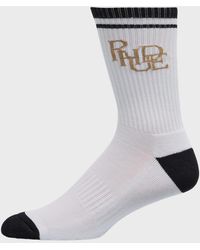 Rhude - Scribble Logo Crew Socks - Lyst