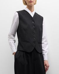 The Row - Vegas Button-Front Wool Vest - Lyst