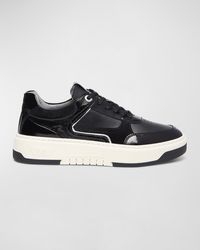 Nero Giardini - Clean Mixed Leather Low-Top Sneakers - Lyst