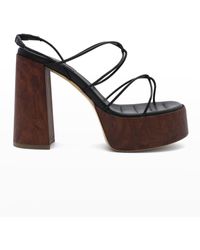 GIA RHW - Rosie Leather Strappy Platform Sandals - Lyst