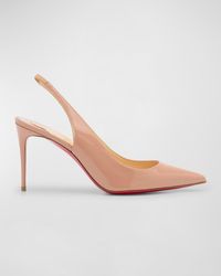 Christian Louboutin - Kate Sling Patent Calfskin Sole Pumps - Lyst