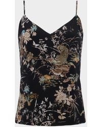 L'Agence - Tapestry Jungle Jane Spaghetti-Strap Tank Top - Lyst